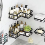 Raft Praktik për Banjo – Organizim Elegant për Shampon & Aksesorë