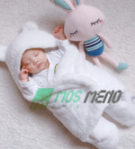 Batanije e ngrohtë për foshnje me kapuç arushi