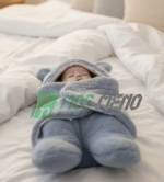 Batanije e ngrohtë për foshnje me kapuç arushi - Figura 2