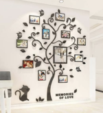 Dekor Elegant për Mur – Pemë Familjare me Korniza Fotografie - Figura 2