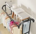 Raftë i dyfishtë për rroba dizajn modern - Figura 2