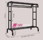 Raftë i dyfishtë për rroba dizajn modern - Figura 5