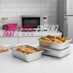 Set Kutish Inoksi për Ushqim(4copë)