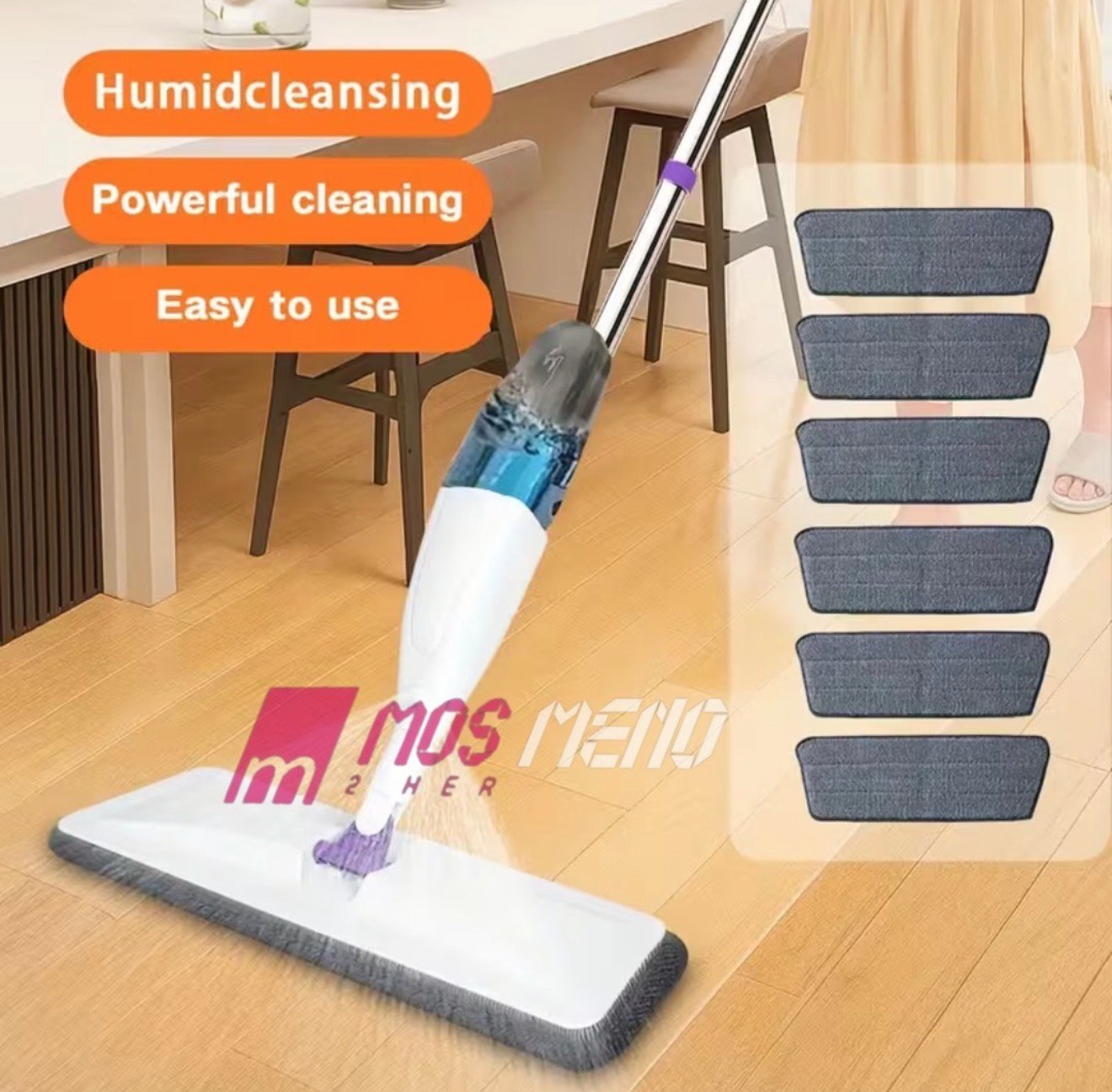 Screenshot Spray Mop Pastrim Dyshemeje me Efikasitet të Dyfishtë - Figura 1