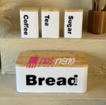 Set 4 Kuti Ruajtjeje Kuzhine (Bukë, Kafe, Çaj, Sheqer) - Figura 2