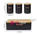 Set 4 Kuti Ruajtjeje Kuzhine Elegante - Figura 3