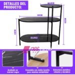 Tavolinë Anësore me 3 Nivele Dizajn Mermeri - Figura 3